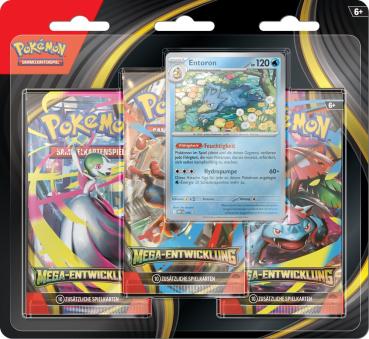 Preview: Pokemon ME01 Mega Entwicklung 3-Pack Blister Deutsch