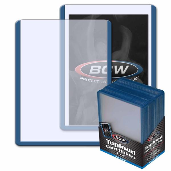 BCW 3x4 Topload Blue Border