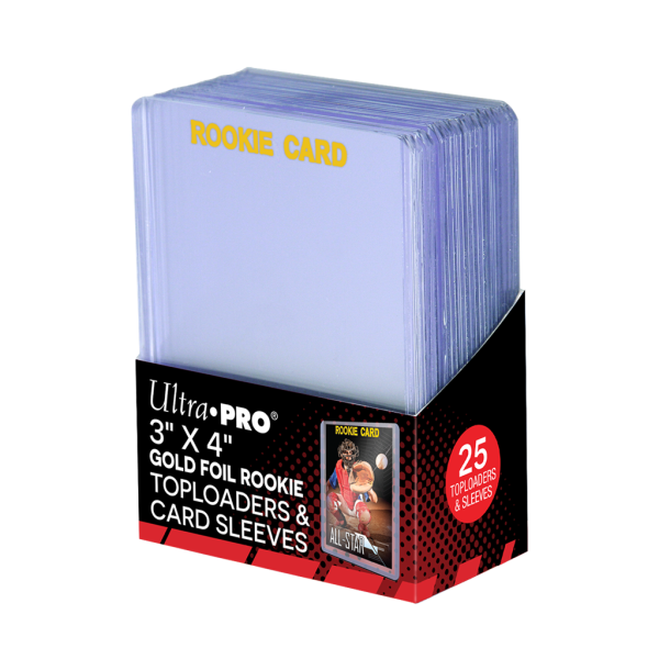UP 3" X 4" ROOKIE 35PT TOPLOADER WITH CARD SLEEVES 25CT