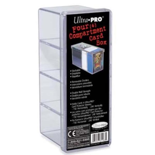 UP 4-COMPARTMENT CARD BOX CLEAR