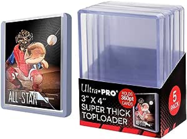 UP 3" X 4" SUPER THICK 360PT TOPLOADER (5 PIECES)
