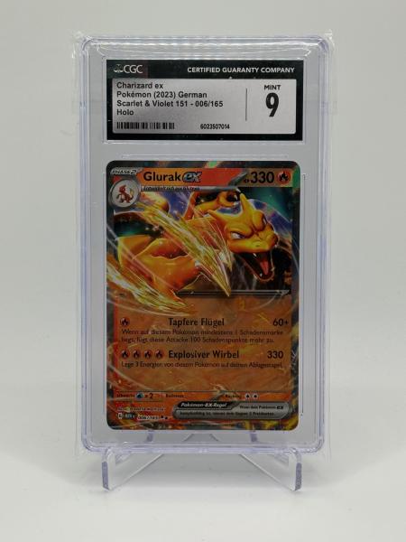 Pokemon 151 Glurak ex 6/165 CGC 9