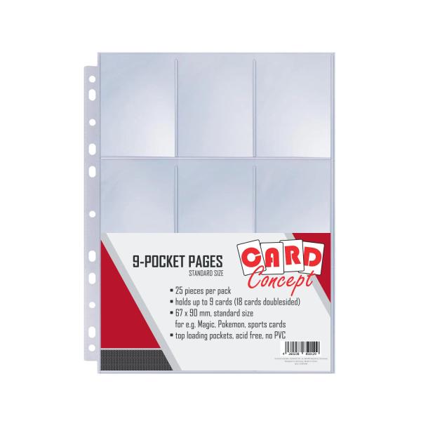 Card Concept 9 Pocket Pages 25er Pack (transparent)