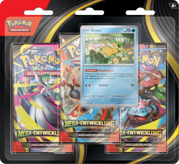 Pokemon ME01 Mega Entwicklung 3-Pack Blister Deutsch